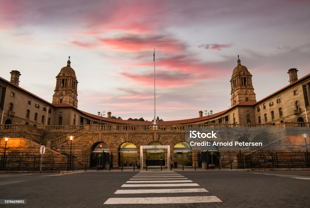 Union Building's front entrance at sunset in Pretoria South Africa South Africa Stock Photo