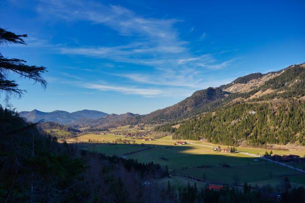 istock Spring mountain view with alpine meadows near Bayrischzell town. 1319659919