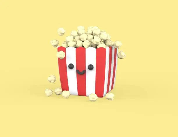 Photo of Popcorn 3D render icon