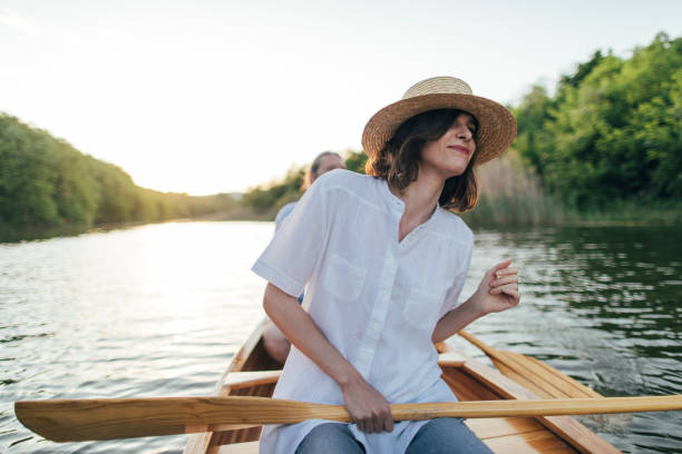 istock Woman enjoying a canoe ride 1319671167