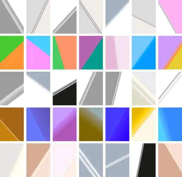 Vector illustration of Set of gradient art effect backgrounds