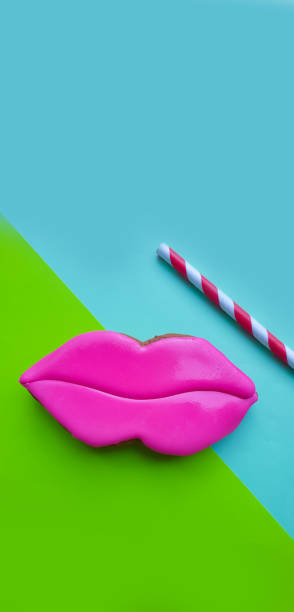 istock cookies lips on a colored background sweet 1319674223