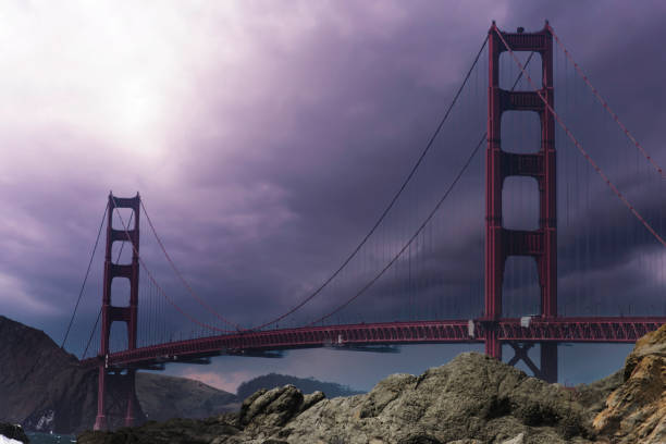 istock Clouds Sky and Golden Gate Bridge in San Francisco. 1319681323