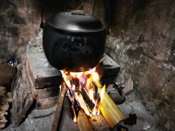 istock Traditional rice cooking in rural Indonesia 1319686923