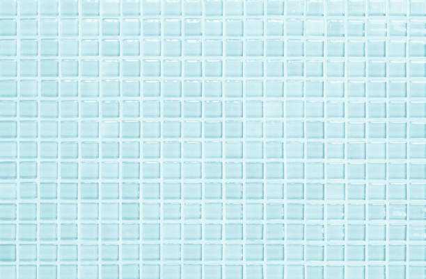 istock Blue pastel ceramic wall and floor tiles abstract background. Design geometric mosaic texture decoration of the bedroom. Simple seamless pattern for backdrop advertising banner poster or web. 1319690352