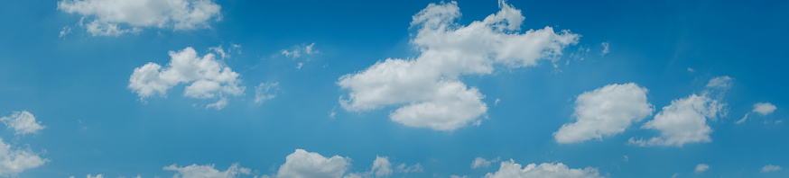 blue sky background with tiny clouds. panorama, Background with clouds on blue sky.