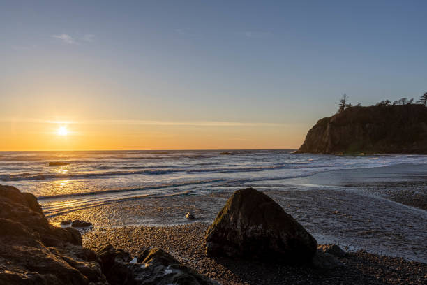 istock Sunset along the rugged coast of Washington on Ruby Beach 1319701572