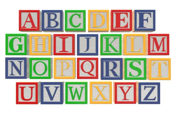 ABC Alphabet Wooden Blocks