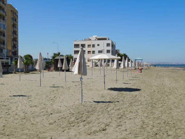 istock a deserted Mackenzie beach on a sunny day. Larnaca. cyprus. Lockdown 2021. 1319720767