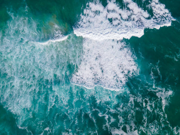 istock Aerial view of waves seen on ocean 1319721548