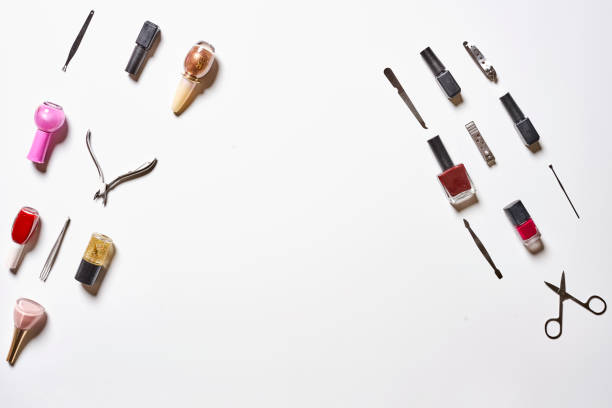 istock Cosmetic items on colorful background 1319729132