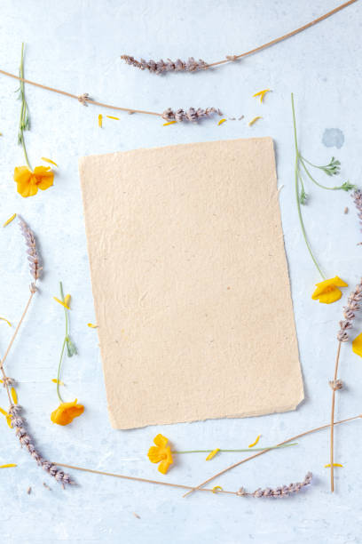 Spring or summer invitation or greeting card stationery mockup