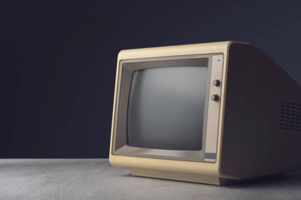 istock Vintage outdated computer monitor close-up 1319742095