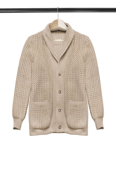 istock Cardigan on hanger isolated 1319747364
