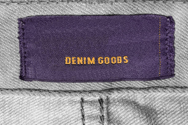 istock Denim goods clothing label 1319747411