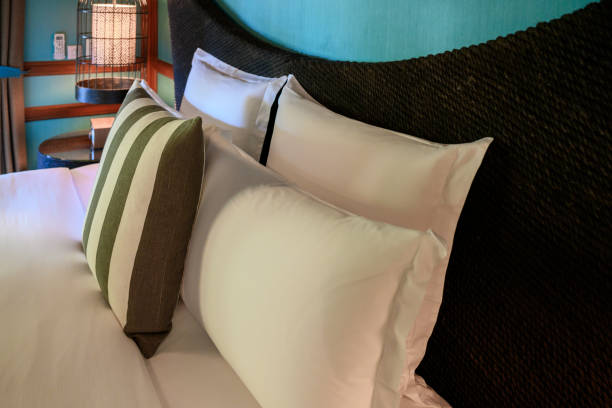 istock Pillows on the hotel bed 1319751927