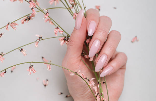 istock Beautiful female summer manicure close up 1319752796