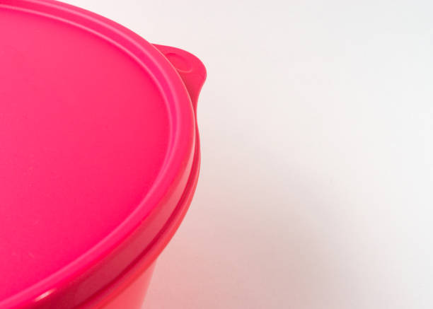istock Red of plastic container isolated on white background. 1319755361
