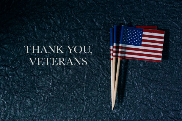 istock US flags and text thank you veterans 1319758061