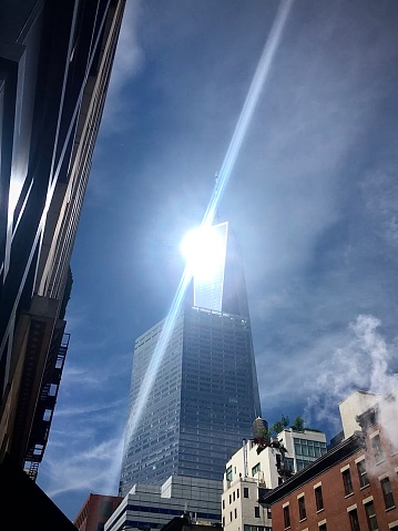 A beautiful day in Manhattan in the summer.