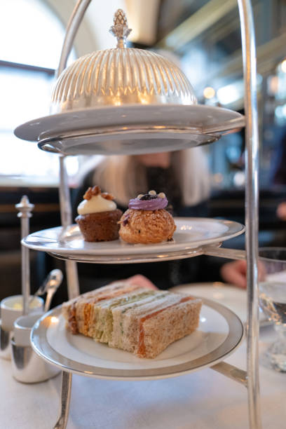 istock Afternoon tea for two in luxury restaurant 1319758389