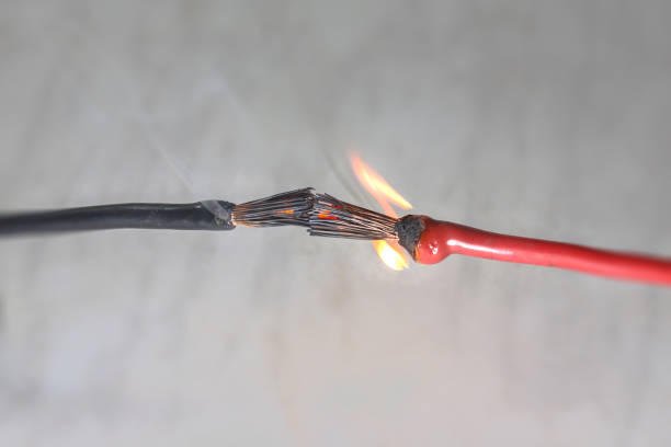 istock short circuit of electrical wiring sparks molten wires selective focus 1319761127