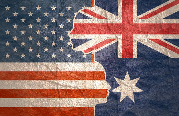 istock Concept of relationships between USA and Australia 1319762045