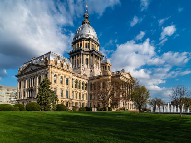 state capitol of illinois - illinois state capitol building illinois state capitol springfield stock-fotos und bilder