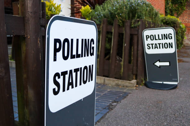 istock Polling station London England 1319764491