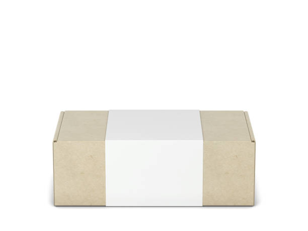 istock Blank tuck in flap packaging box mockup 1319765944