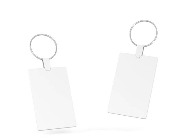 istock Blank steel keychain mockup 1319765961