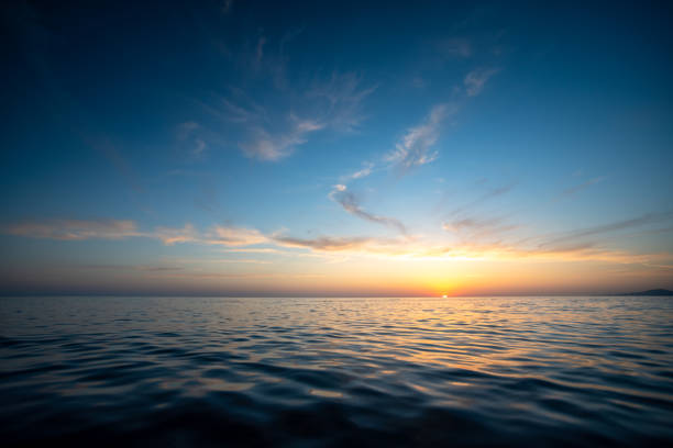 istock Beautiful sunset over the sea 1319769503