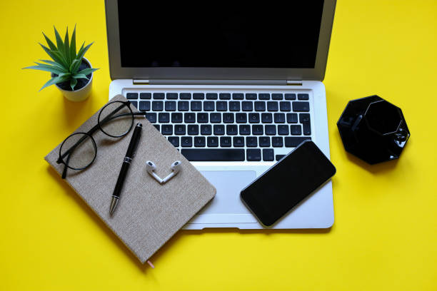 istock Office desk setup stock photo 1319770667