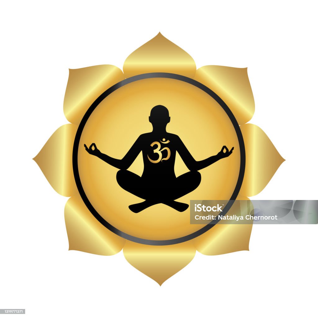Hình Bóng Yoga Đen Hoa Sen Thần Chú Hindu Cổ Đại Om Iaum Biểu ...