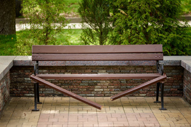 istock Vandalism in a urban public park. 1319779994