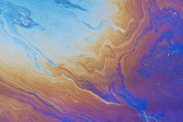 istock Colorful oil slick art abstract background backdrop rainbow photo texture design 1319782126