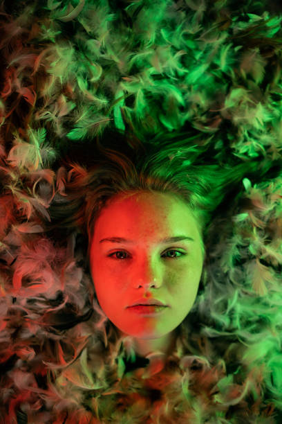 Paintography. Inner struggle depicted in a portrait of a woman