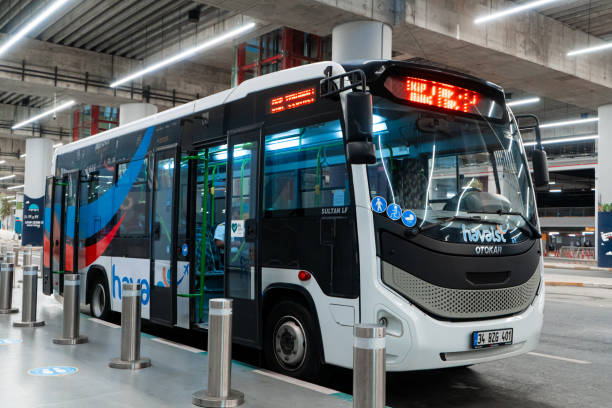 Bus link from Istanbul international airport to city Bus link from Istanbul international airport to city.  Turkey , Istanbul - 07.19.2020 hava stock pictures, royalty-free photos & images