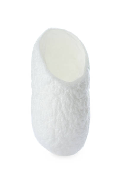 istock Beautiful natural silkworm cocoon isolated on white 1319789271
