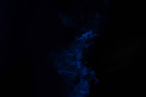 istock Blue and pink steam on a black background. 1319794258