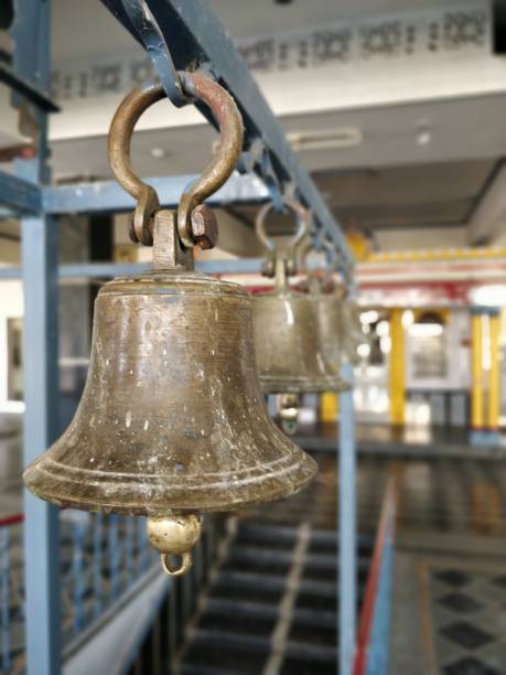 istock Hindu Big Temple's Bell In Mumbai, India 1319800249