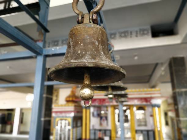 istock Hindu Big Temple's Bell In Mumbai, India 1319800254