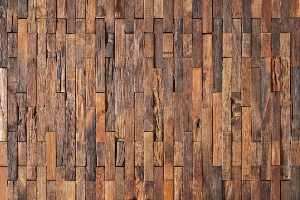 istock wood texture of wall panel or table. mosaic from old boards 1319802399