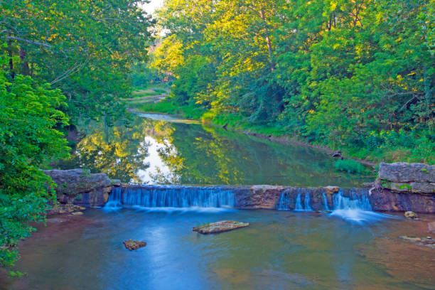 istock Waterfall at Old Mill Dam-Pipe Creek-Cass County Indiana 1319802588