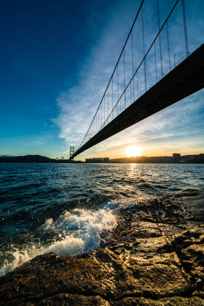 istock Tsing ma bridge at sunset moment 1319806197