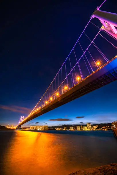 Photo of Tsing ma bridge at night moment