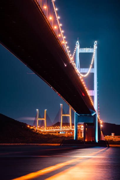 istock Tsing ma bridge at night moment 1319807918