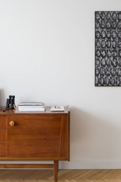 istock Close-up on wooden vintage sideboard 1319808605