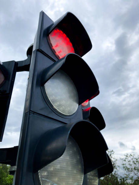 istock Traffic lights lamp close up shot 1319809375