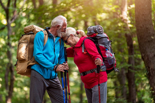 istock Senior couple hiking 1319810932